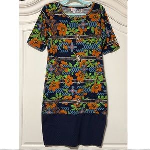 Lu La Roe Julia Woman’s Size XL Dress Multicolor Floral Short Sleeve